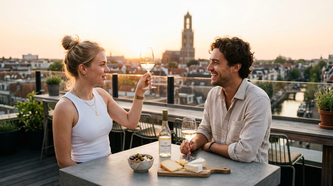 Proeverij bij zonsondergang